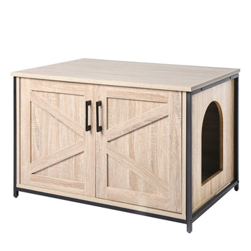 PaWz Enclosed Hooded Cat Litter Box Furniture Kitty Toilet Tray Pet House Table PaWz